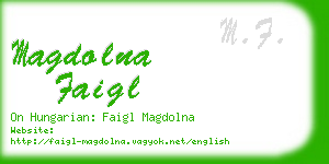 magdolna faigl business card